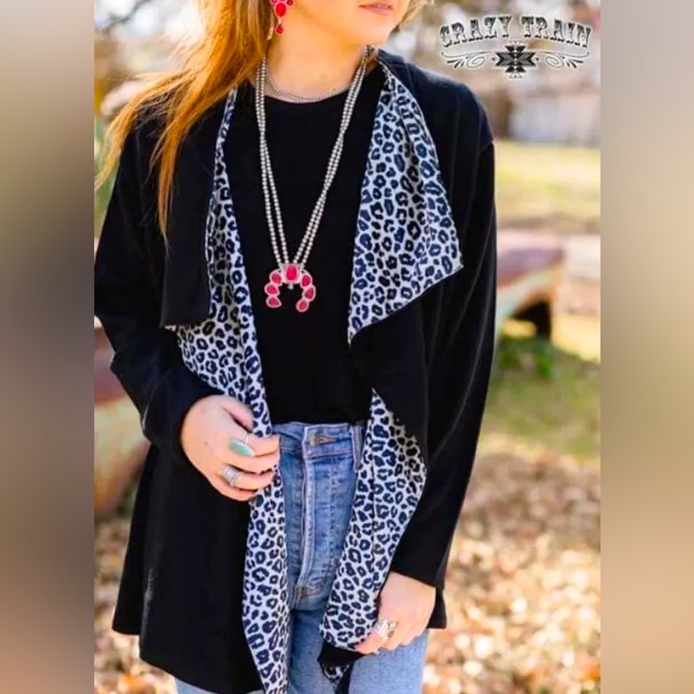 Oversized Western Crazy Train Cardigan